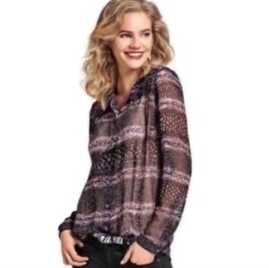 🆕️ CAbi Long Sleeve Top. (Chest Size 40”) Brown and Pink Colors. NWOT